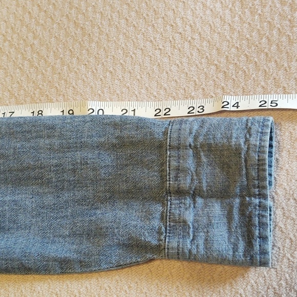 American Eagle Outfitters Women's Long Sleeve Lace Yoke Button Up Shirt - Picture 10 of 11